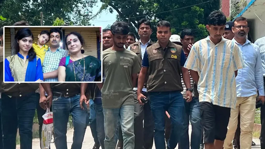 হত্যার দায় স্বীকার অভিযুক্ত দুই খুনি সিদ্ধার্থ দাস ও মুগ্ধ দাসের